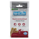 Vet Life Dog Dental Treat Gastro Intestinal Mini - лесно смилаеми лакомства за подкрепа на стомашно-чревния тракт за кучета от дребни породи с артишок и резене 60 гр