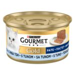 Gourmet Gold Mousse – Мокра храна за котки в зряла възраст, пастет с риба тон, 85 г