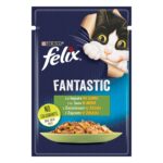 Felix Fantastic Грил – Мокра храна за котки над 1 година, хапки в желе със заешко, 85 г