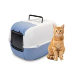 TOILET PRIMA CABRIO - Закрита котешка тоалетна с филтър 52,5 x 39,5 x 38 cm синя - Image 2