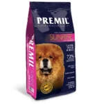 Premil Sunrise – Суха храна за кучета над 1 година с алергии и чувствително храносмилане, с агнешко, патешко месо, риба тон и ориз