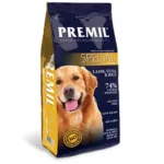 Premil Special – Суха храна за кучета над 1 година с капризен апетит, с агнешко, риба тон и ориз