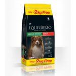 Equilibrio Adult Dog Medium Breeds – Суха храна за кучета над 1 година от средни породи, Промо чувал 12+2 кг