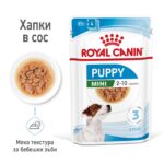 Royal Canin Mini Puppy - Мокра храна за кученца от дребни породи, хапки в сос 85 г