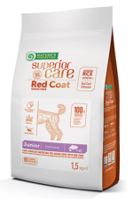 Nature's Protection Superior Care Red Coat Grain Free Salmon Junior Small & Mini Breeds – Беззърнеста суха храна за подрастващи кученца от дребни и мини породи с червена козина със сьомга, 1.5 кг