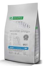 Nature's Protection Superior Care White Dogs Grain Free With Herring Adult Small Breeds – Беззърнеста суха храна за кучета над 1 година от дребни породи с бяла козина и херинга, 1.5 кг